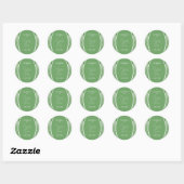 Rond Sticker personnalisé Mariage vert tropical (Feuille)