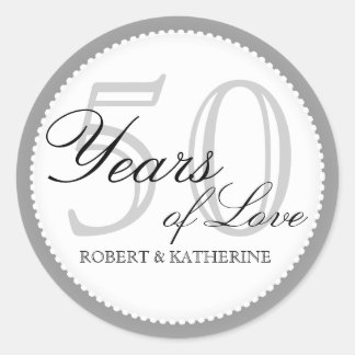 Rond Sticker personnalisé pour le 50e anniversaire du M