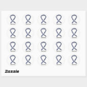 Rond Sticker personnalisé pour le ruban Zebra Stripe Aw (Feuille)
