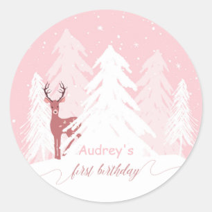 Rond Sticker personnalisé pour l'hiver Onederland Premi