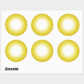 Rond Sticker personnalisé Sunny (Feuille)