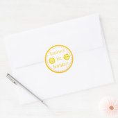 Rond Sticker personnalisé Sunshine 1er Anniversaire (Enveloppe)