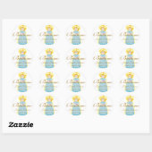Rond Sticker Personnaliser "Bautismo" (Feuille)
