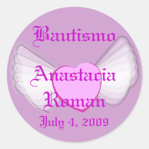 Rond Sticker Personnaliser "Bautismo"