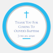 Rond Sticker Personnaliser pour le baptême (Devant)