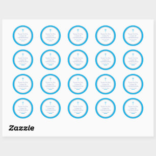 Rond Sticker Personnaliser pour le baptême