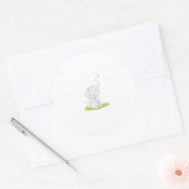 Rond Sticker petit éléphant mignon (Enveloppe)