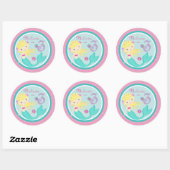 Rond Sticker petite sirène Blonde 3B (Feuille)
