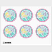 Rond Sticker petite sirène Blonde 4B (Feuille)