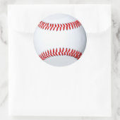 Rond Sticker photo de baseball (Sac)