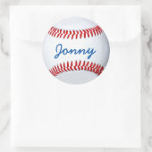 Rond Sticker photo de baseball personnalisé (Sac)