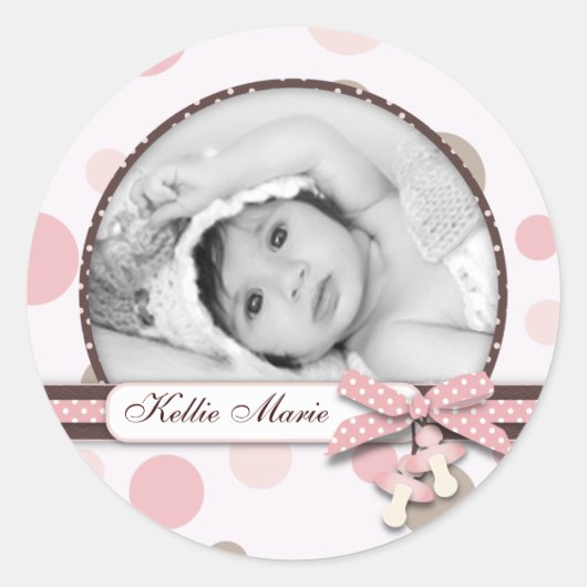 Rond Sticker photo fille R (Devant)