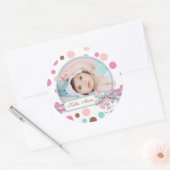 Rond Sticker photo fille R FP (Enveloppe)