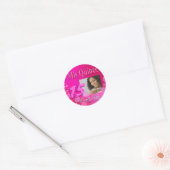 Rond Sticker Photo Party Mis Quince I (Enveloppe)