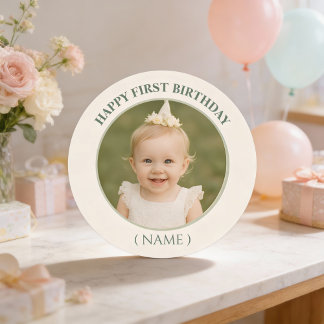 Rond Sticker photo personnalisé Anniversaire - Personna