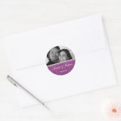 Rond Sticker photo Plum Damask (Enveloppe)