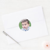 Rond Sticker photo pour garçon d'anniversaire (Enveloppe)
