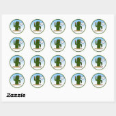 Rond Sticker Pica Cactus (Feuille)
