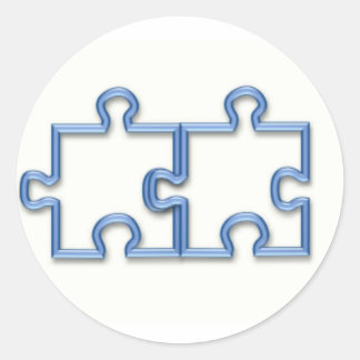 Rond Sticker Pièces de puzzle
