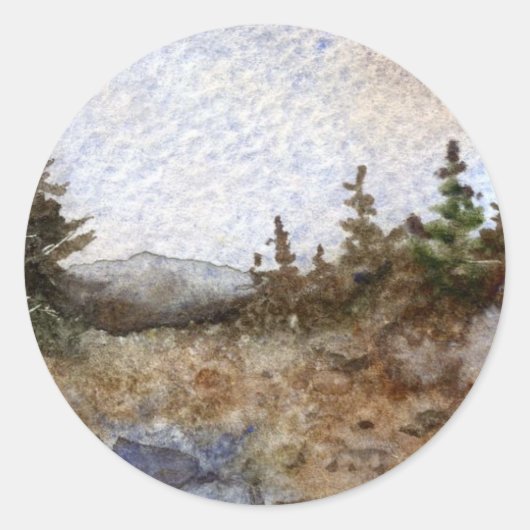 Rond Sticker Pine Tree (Devant)