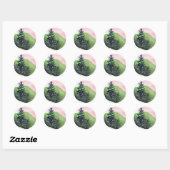 Rond Sticker Pine Tree (Feuille)