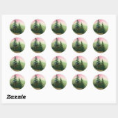 Rond Sticker Pine Tree (Feuille)