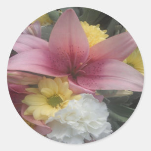 Rond Sticker Pink Lily Beauté
