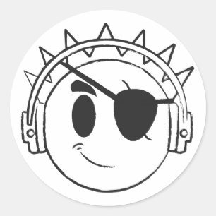 Rond Sticker pirate