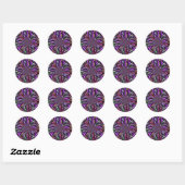 Rond Sticker Plaisir Violet (Feuille)