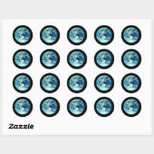 Rond Sticker Planet Earth (Feuille)