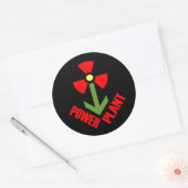Rond Sticker Plante d'alimentation (noir) (Enveloppe)