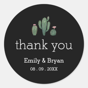 Rond Sticker Plante Merci Mariage