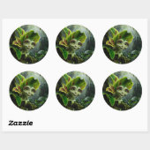 Rond Sticker Plante tropical (Feuille)