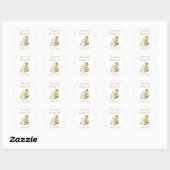 Rond Sticker plaque (Feuille)