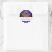 Rond Sticker plaque d'art fractal Earth Feathal (Sac)