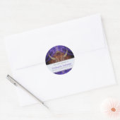 Rond Sticker plaque d'art fractal Earth Feathal (Enveloppe)