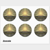 Rond Sticker plaque d'art Peace Light Forest (Feuille)