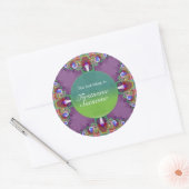 Rond Sticker plaque de broderie fractale (Enveloppe)