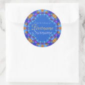 Rond Sticker plaque de dentelle fractale (Sac)
