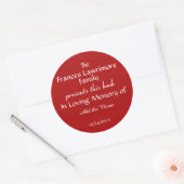 Rond Sticker Plaque de livre (Enveloppe)