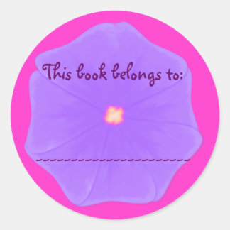 Rond Sticker Plaque Livre (Lilac Pansy)