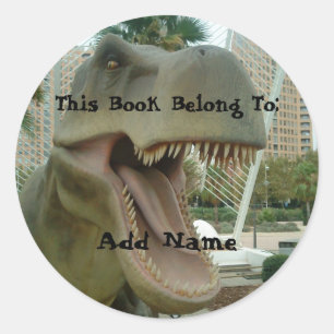 Rond Sticker plaque T-Rex Dinosaur
