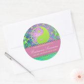 Rond Sticker plaque Yin Yang Pastels (Enveloppe)