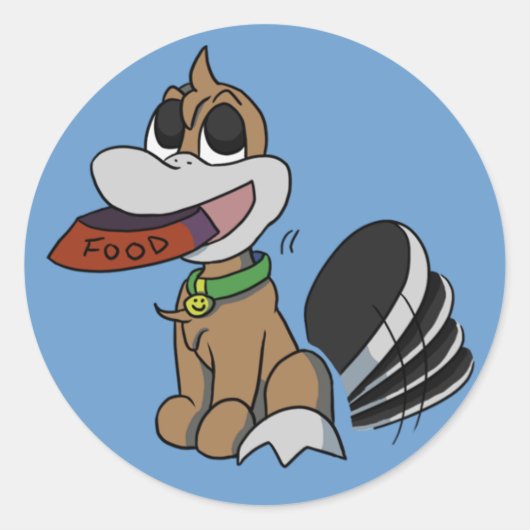 Rond Sticker Platypi affamé (Devant)