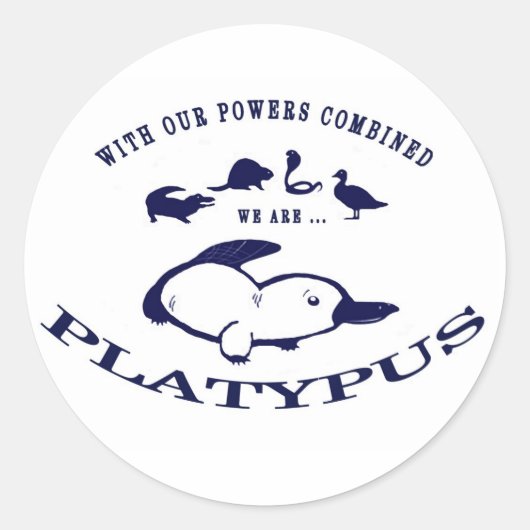 Rond Sticker Platypus (Devant)