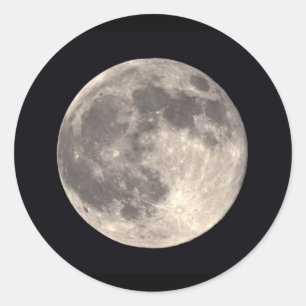 Rond Sticker Pleine lune