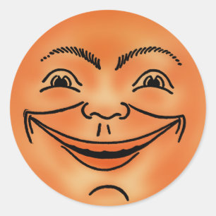 Rond Sticker Pleine lune vintage