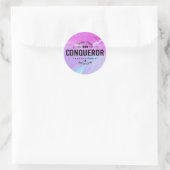 Rond Sticker "Plus qu'un conquérant" (Sac)