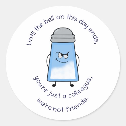 Rond Sticker Poem Salty Couplet "Pas d'amis" (Devant)