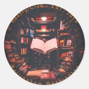 Rond Sticker Poetry Club